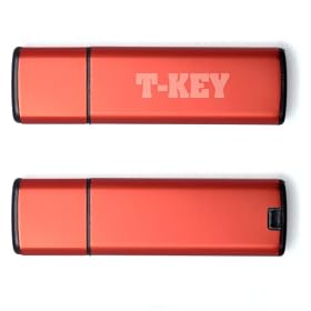 T-Key USB flash drive - cl� memoire de cryptage disque dur s�curis� - Pour donn�es confidentielles et secr�tes - 4Go - ROUGE