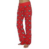 Womens NCAA Georgia Bulldogs Cotton Thermal Sleepwear / Pajama Pants - Red (Size: XL)
