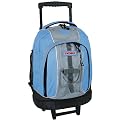 Kids J World Lightning Wheels Rolling Backpack - Blue/ Gray