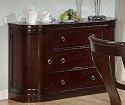 Furniture online: Server Sideboard with Decorative Brass Hardware Deep Cherry Finish