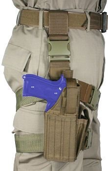 Specter Gear Universal Tactical Thigh Holster, Right Hand, Coyote