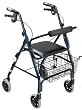 Rollator Aluminum Rolling Walker With Lever Loop Lock