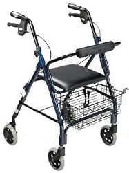 Rollator Aluminum Rolling Walker With Lever Loop Lock