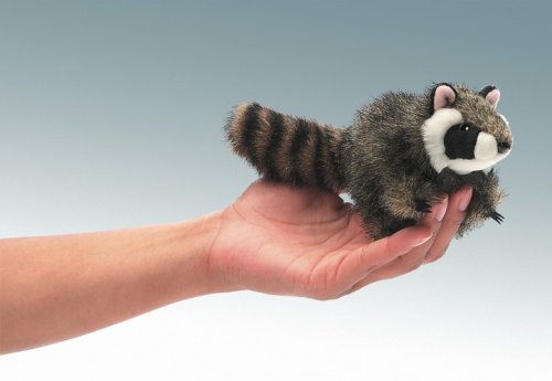 Childrens Toyshop  Toys : Folkmanis Mini Raccoon Finger Puppet