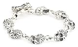 King Baby Men's Day of the Dead Skull Link Bracelet King Baby Men's Day of the Dead Skull Link Bracelet