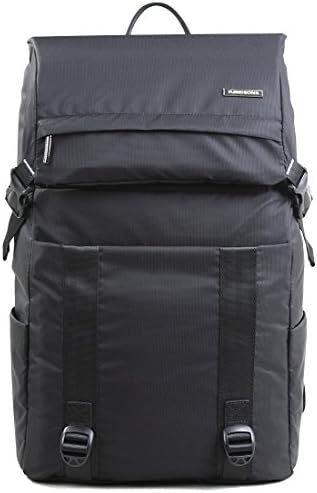 Rainbaw Jacquard Material Fashion Shoulders Travel Shock-proof Backpack Laptop Bag for 15.6 Inch Laptop-Black