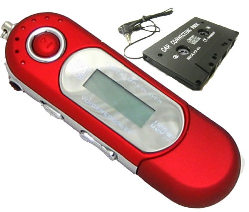 Childrens Toyshop  Electronics : 256MB Techsplosion MP3 Player & In Car Cassette Adapter (Ravin' Red)