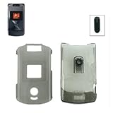 Crystal Clear Transparent Snap-on Hard Protector Skin Cover Cell Phone Case for Motorola RAZR V3XX ATandT - Smoke