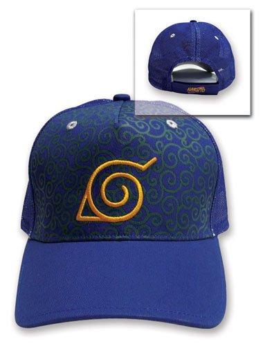 41EB7R7DTJL naruto: baseball cap hat   blue konoha (leaf) logo