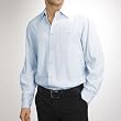 Sandals Cay Men's Men's Heather Blue Herringbone Long Sleeve Silk Shirt