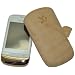 Suncase Ledertasche (Lasche mit R�ckzugfunktion) f�r Nokia C2-02 Touch / Type wash-beige