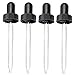 Replacement Straight Glass Tip Pipette Droppers with a Black Bulb for 4oz Boston Round Bottles with a 22/400 Neck Finish (No Bottles), Plus Free Perfume Studio Pure Parfum 2ml Sampler (22mm Neck Size)