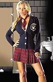 Prep School Delinquent Plus - Women's Sexy Plus Size Adult School Girl Costume Lingerie Outfit