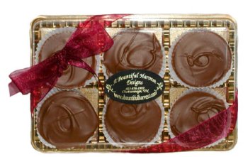 Sugar Free Belgian Dark Chocolate Peanut Butter Cups - 6pc by A Bountiful Harvest