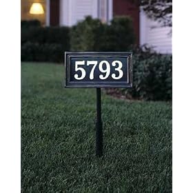 Classic Rectangle Illuminator Address Plaque - Standard Plaque, Pewter Silver - PS by 