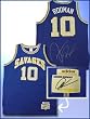 Dennis Rodman Signed Authentic Savages Blue Jersey - Authentic Celebrity Autographed