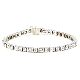 14k White or Yellow Gold Baguette and Round Diamond Tennis Bracelet (3.40 cttw, H-I Color, SI1-I2...