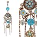 Vintage Aqua Chandelier Belly Ring with Figaro Chain - 14G - 3/8" Bar Length - Sold Individually