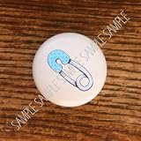 Baby Blue Diaper Safety Pin Nursery Drawer Pulls Knobs