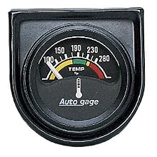 Auto Meter 2355 Auto Gage 1-1/2" Short Sweep Electric Water Temperature Gauge
