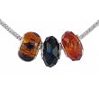 Pandora Style Charm Bead Set (Z104) Lampwork Style and Faceted Glass (Fits Troll too) ~ Black and Brown