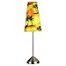 Normande Lighting 40W Incandescent Accent Lamp. 19 High with a Brushed Steel Finsih and Tropical Plastic Shade (Not CA Compliant)