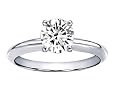 1.25 cttw Genuine White Topaz Solitaire Engagement Ring by Zoe R(tm) - 14kt Yellow Gold