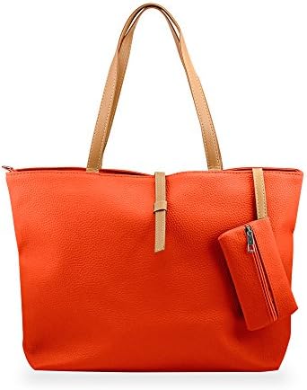 DIGIMATE Lady Womens PU Leather Messenger Handbag Shoulder Bag Totes Purse Hobo - orange