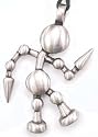 HIP HOP ROBOT DANCER Silver Tone Pewter PENDANT Necklace