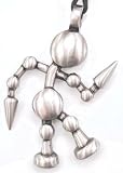 HIP HOP ROBOT DANCER Silver Tone Pewter PENDANT Necklace