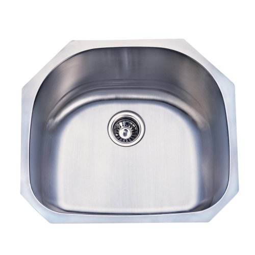 Elements of Design KUD24219BN# 18 Gauge 23-3/16-Inch-by-21-1/16-Inch-by-9-Inch Single Bowl Stainless Steel Undermount Kitchen Sink, Brushed Nickel