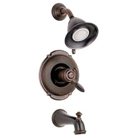 Delta 1755RB-716RB Victorian Single-Handle Tub and Shower Faucet, Rubbed Bronze by Delta Faucet