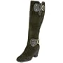 Aerosoles Women's Otherwordly Western Boot,Dark Green Suede,9 M US