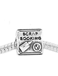 Sterling Silver Zable Scrap Booking European Style Bead