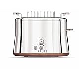 Krups KH754 Silver Art Collection 2 Slice Toaster with Bun Warmer, Stainless Steel/Chrome