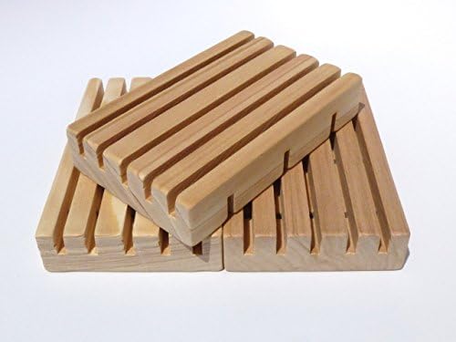 3 Piece Set of Solid Cypress Soap Dishes
