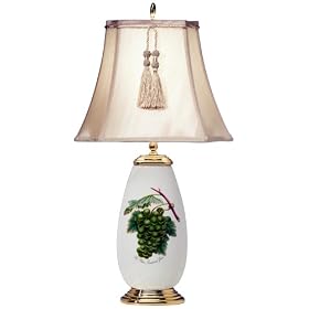 Portmeirion Pomona White Grapes Tulip Vase Lamp