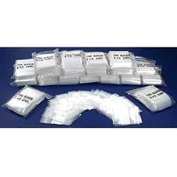 2000 Zipper Block Bags Resealable Plastic Baggies 2" x 2"