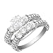 2.05 Carats Diamond Engagement Ring 14k White Gold Bridal Set Round Cut SALE