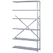 Lyon PP8348H 8000 Series Open Shelving Add-On with 6 Heavy Duty Shelves, 48" Width x 24" Depth x 84" Height, Putty