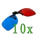 GTMax 10x 3D Red/Cyan Glasses-Clip On for watching 3D Movies - The Nightmare Before Christmas / Ice 