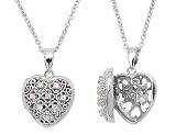 #1 MOM CUBIC ZIRCONIA HEART LOCKET NECKLACE 16