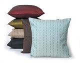 Laura Hill Line Quilting Artistic 18 X 18 Quilted Beaded Decorative Pillow