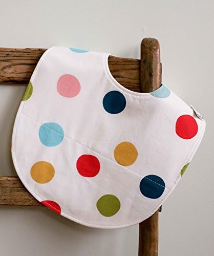 Reversible Feeding Bib, Multi-color Polka Dots