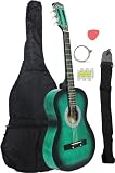 Beginner's Green 38 Inch Acoustic Guitar W/ Accessories