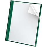 Oxford Premium Clear Front Report Covers, Letter Size, Dark Green, 25 per Pack (58817)