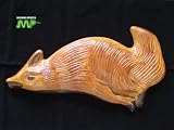 Ceramic COYOTE Red Clay Ceramic Plaque Folk Hanging Wall Art Decor [Hand made Mexico Pottery] 18