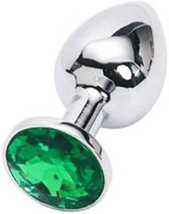 LadyKama Super Quality Stainless Steel Fetish Plug Anal Butt Jewelry (Green) (S)