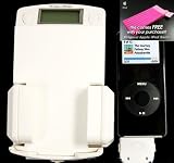 Official XVIDIA iPOD 5in1 LCD Digital Fm Radio Wireless Transmitter Kit, Car Charger & Holder/Cradle for all Apple iPODs inc. Nano, Video 30GB/60GB/80GB, Photo & iPHONE Plus Original Apple iPOD Pink Sock (see photo)!