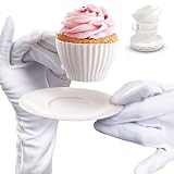 CostMad TM 8 Piece Afternoon Tea Party Bake and Serve Cupcake Party Cup and Saucer Silicone Cupcake Soufflé Moulds Cases Birthday Wedding Fun Party Cake Decorating Multi Coloured Frosting Icing Desert Gift Set